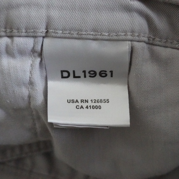 DL1961 96% Cotton Blend Stretch Grey Chino Men's Pants Size 34 NWT - Picture 7 of 9